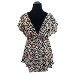 Y2K Max Studio Micro Mesh Babydoll Top